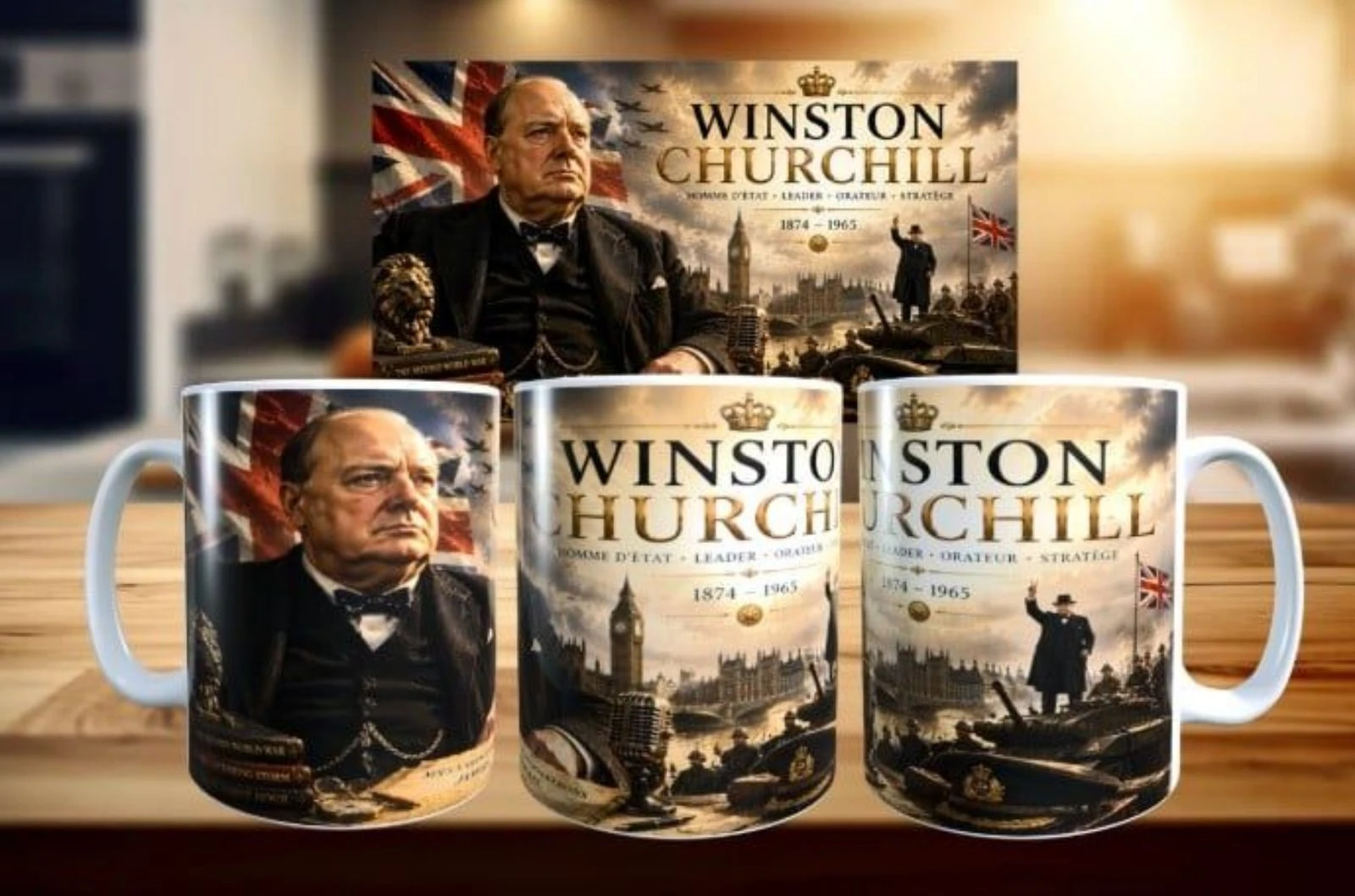 Mug historique Winston Churchill,  Angleterre 